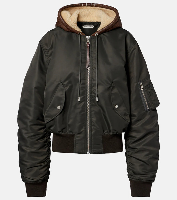  Jw Anderson Jw Anderson Shearling-trimmed Bomber Jacket 