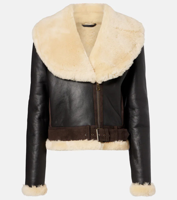  Jw Anderson Jw Anderson Shearling-trimmed Leather Jacket 