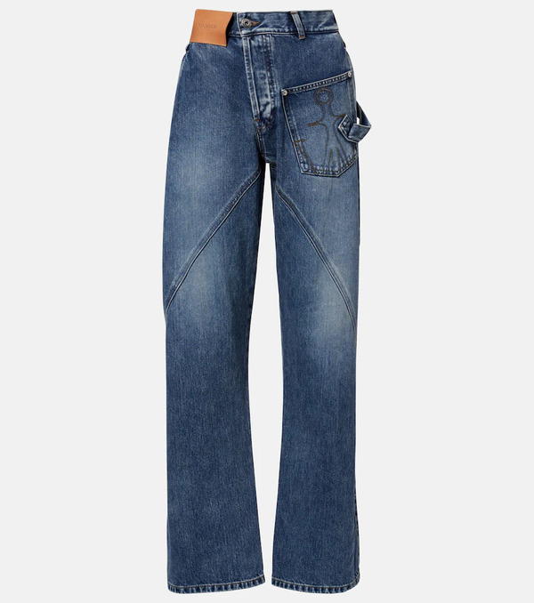  Jw Anderson Jw Anderson Twisted Embroidered Straight Jeans 