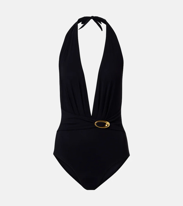  Karla Colletto Karla Colletto Solid Embellished Swimsuit 