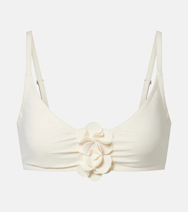  Karla Colletto Karla Colletto Tess Floral-applique Bikini Top 
