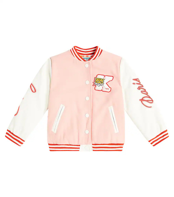  Kenzo Kids Kenzo Kids Applique Embroidered Varsity Jacket 