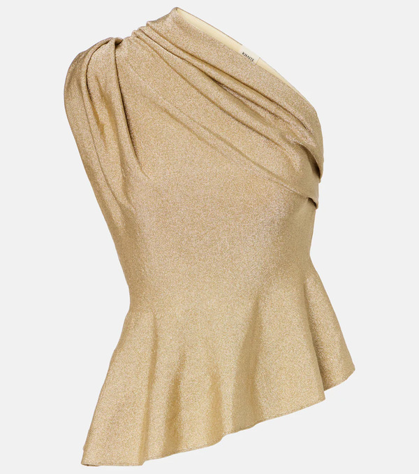  Khaite Khaite Aimee One-shoulder Lame Top 