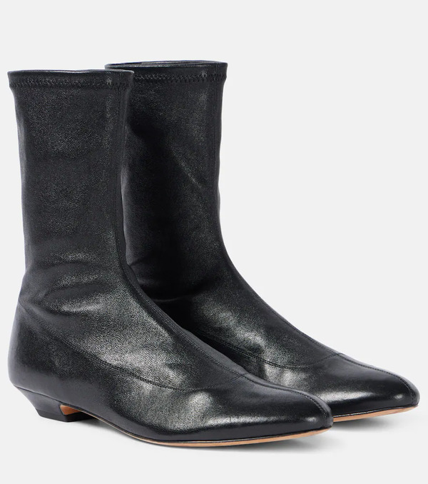  Khaite Khaite Apollo Leather Ankle Boots 
