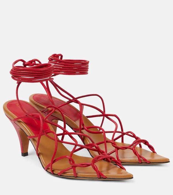  Khaite Khaite Arden 75 Leather Sandals 
