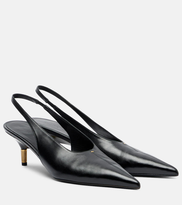  Khaite Khaite Bella 55 Leather Slingback Pumps 