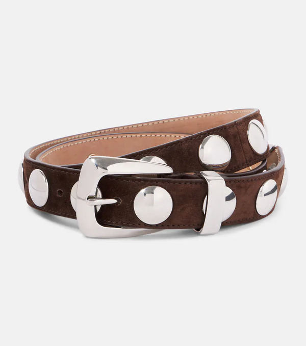  Khaite Khaite Benny Studded Suede Belt 
