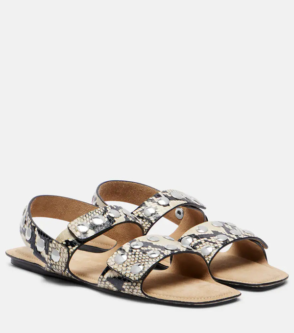  Khaite Khaite Boden Snake-effect Leather Sandals 