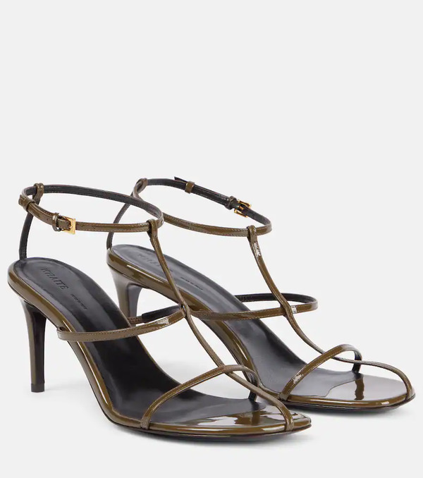  Khaite Khaite Cage 75 Patent Leather Sandals 