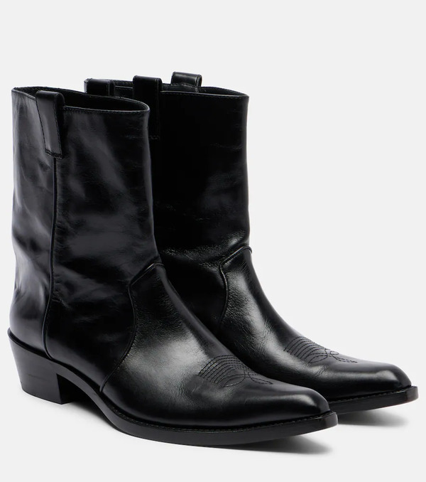  Khaite Khaite Clive Leather Ankle Boots 