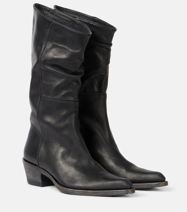  Khaite Khaite Clive Leather Mid-calf Boots 