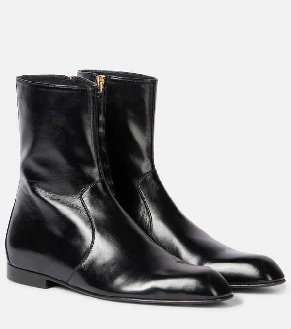  Khaite Khaite Colt Leather Ankle Boots 