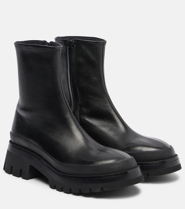  Khaite Khaite Fallon 35 Leather Ankle Boots 