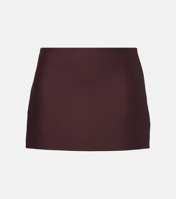  Khaite Khaite Jett Wool And Silk Miniskirt 