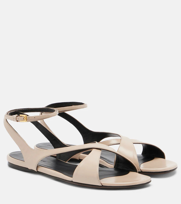  Khaite Khaite Liria Leather Sandals 