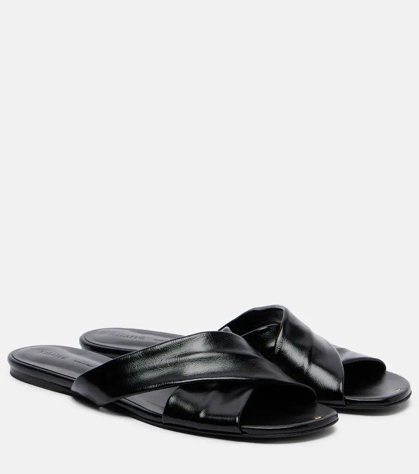  Khaite Khaite Liria Leather Slides 
