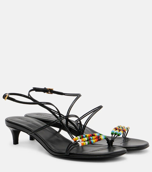  Khaite Khaite Loop 35 Beaded Leather Sandals 