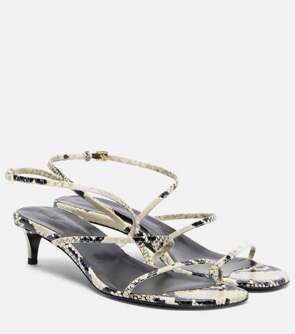  Khaite Khaite Loop 35 Snake-effect Leather Sandals 