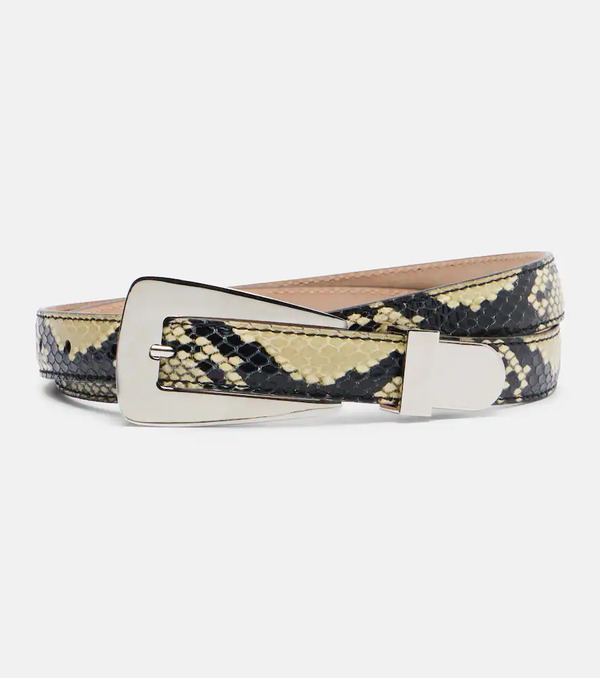  Khaite Khaite Lucca Snake-effect Leather Belt 