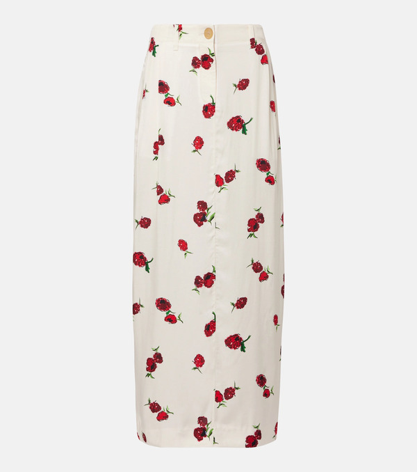  Khaite Khaite Lucian Printed Twill Maxi Skirt 