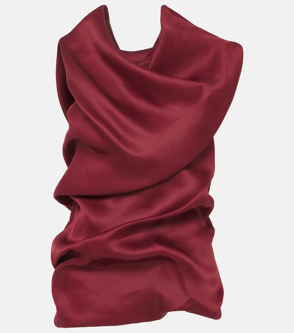  Khaite Khaite Luola Draped Silk Top 