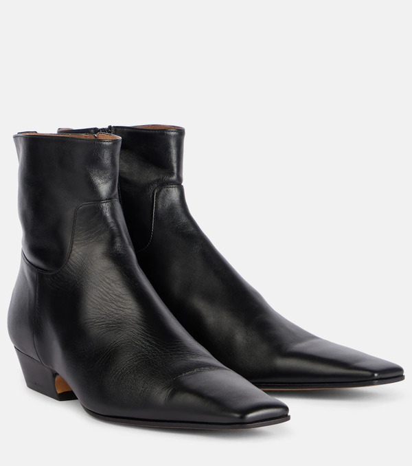  Khaite Khaite Marfa Leather Ankle Boots 