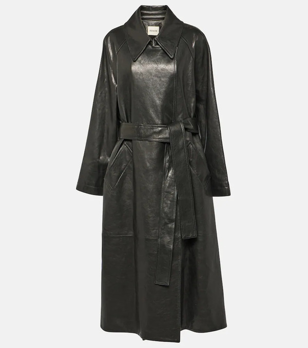  Khaite Khaite Minnie Oversized Leather Trench Coat 