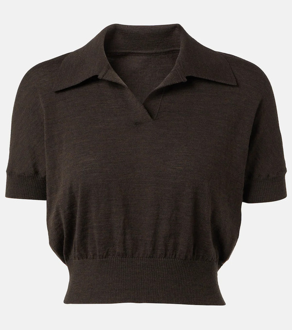  Khaite Khaite Morgane Wool-blend Polo Shirt 