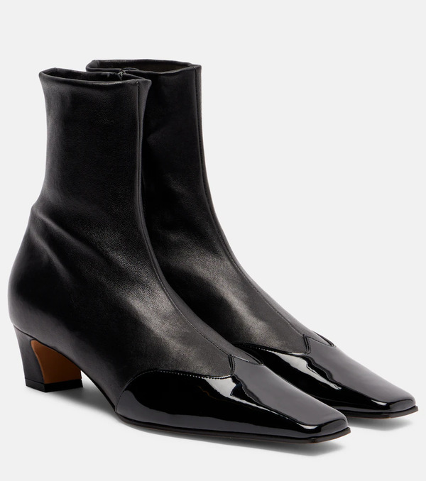  Khaite Khaite Nevada 40 Leather Ankle Boots 