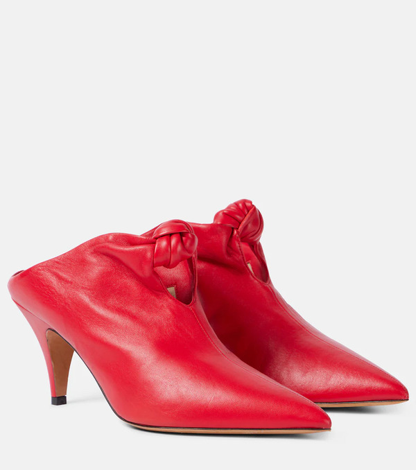  Khaite Khaite Rowan Leather Mules 