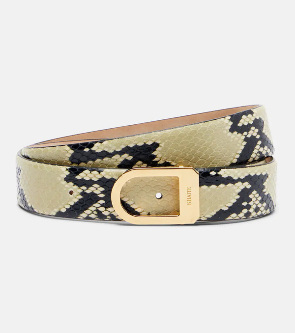  Khaite Khaite Saddle 30mm Snake-effect Leather Belt 