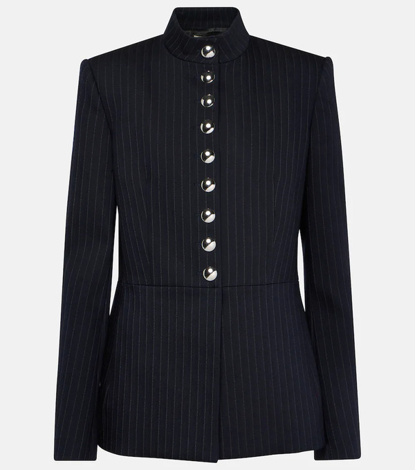  Khaite Khaite Samuel Chalk Stripe Wool-blend Jacket 
