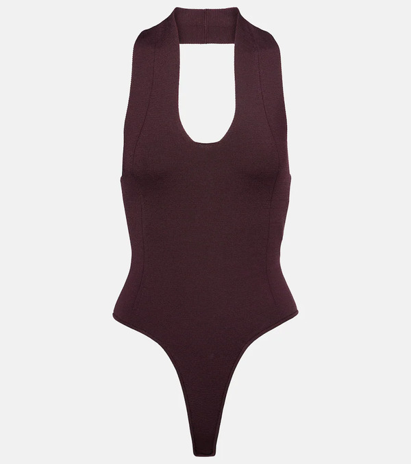  Khaite Khaite Toto Knitted Open-back Bodysuit 