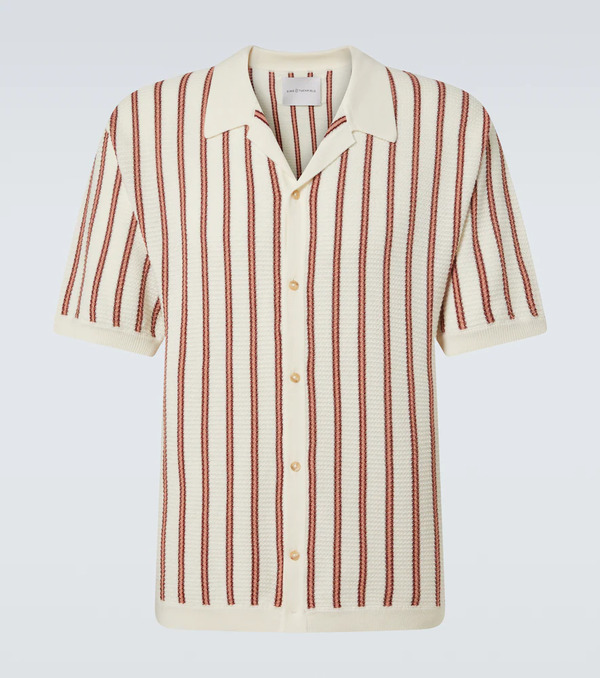  King & Tuckfield King & Tuckfield Striped Wool Shirt 