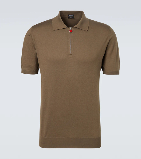  Kiton Kiton Cotton Half-zip Polo Shirt 
