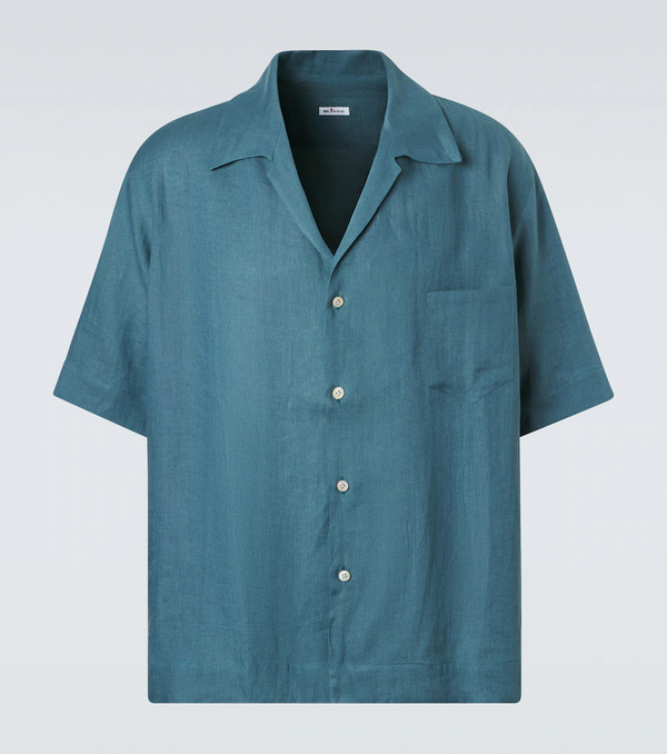  Kiton Kiton Linen Bowling Shirt 