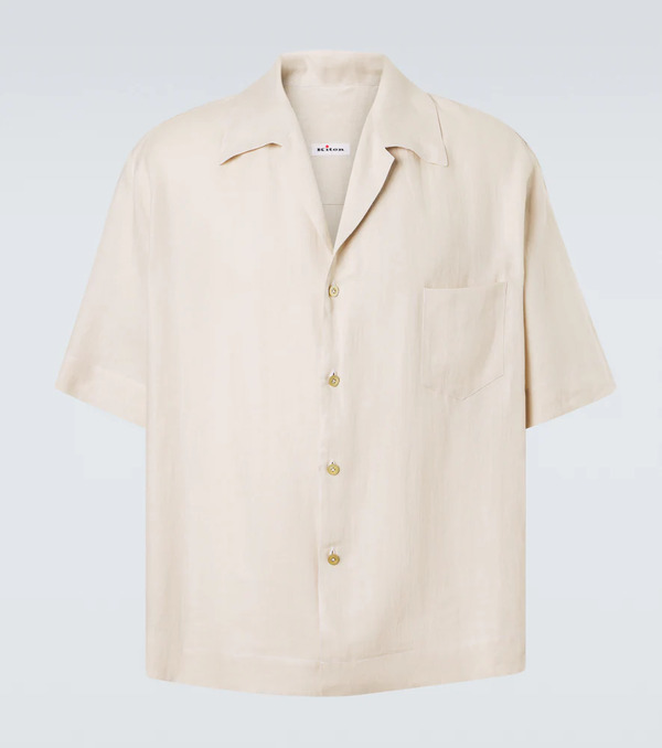  Kiton Kiton Linen Bowling Shirt 