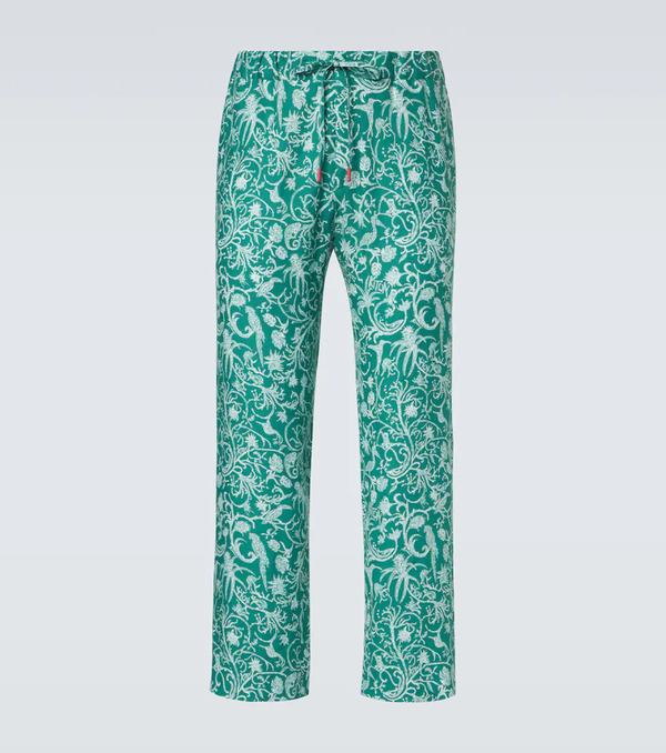  Kiton Kiton Printed Linen Pants 