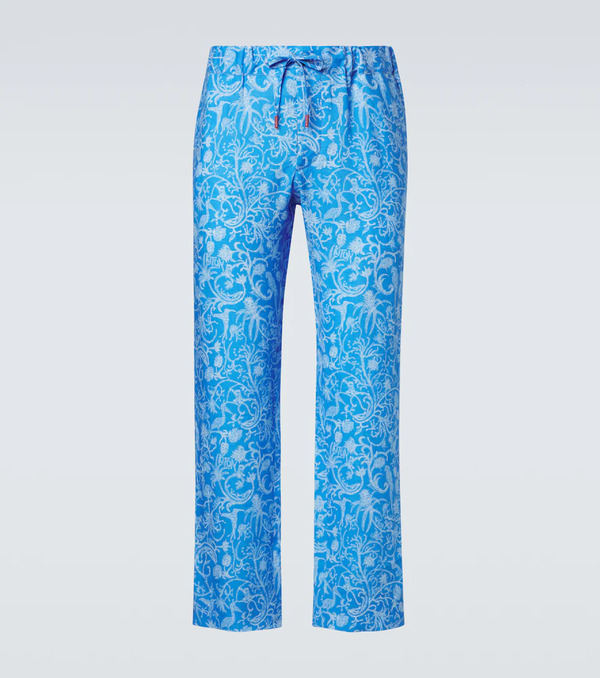  Kiton Kiton Printed Linen Pants 