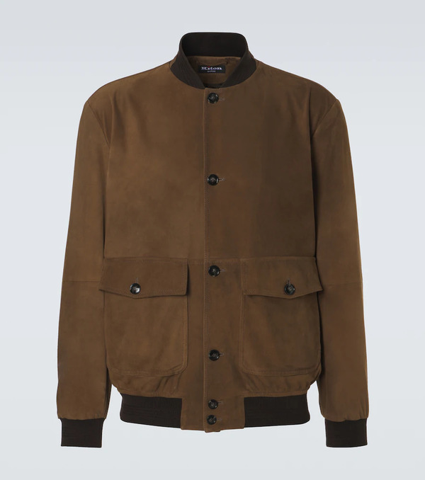  Kiton Kiton Suede Bomber Jacket 