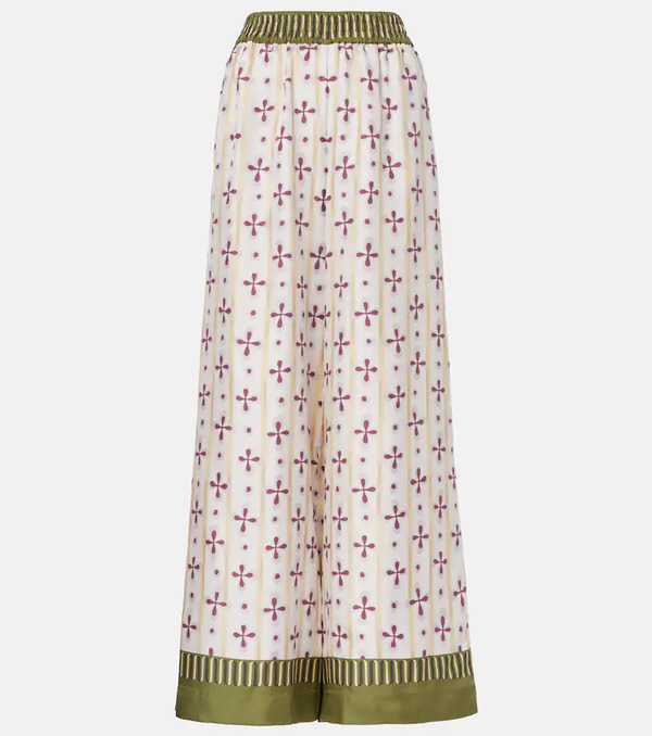  La Doublej La Doublej Eclipse Placee Silk Palazzo Pants 