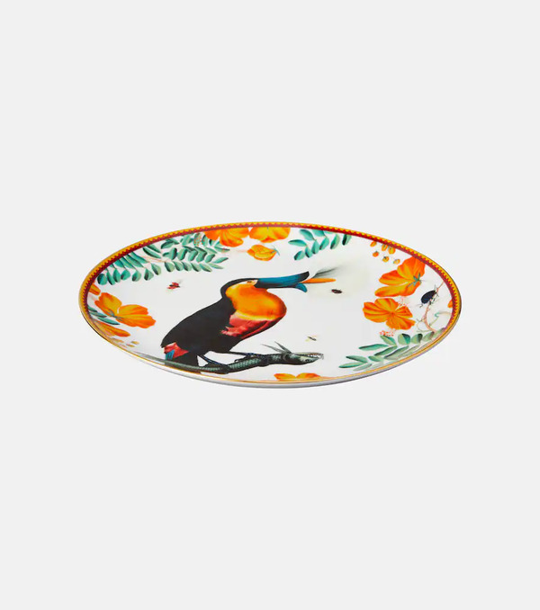  La Doublej La Doublej Floroucan Porcelain Decorative Plate 
