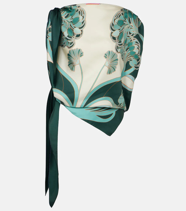  La Doublej La Doublej Full-on Printed Silk Twill Top 
