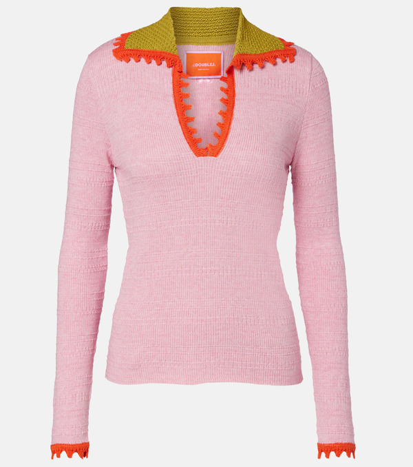  La Doublej La Doublej Picket Cotton And Wool Sweater 