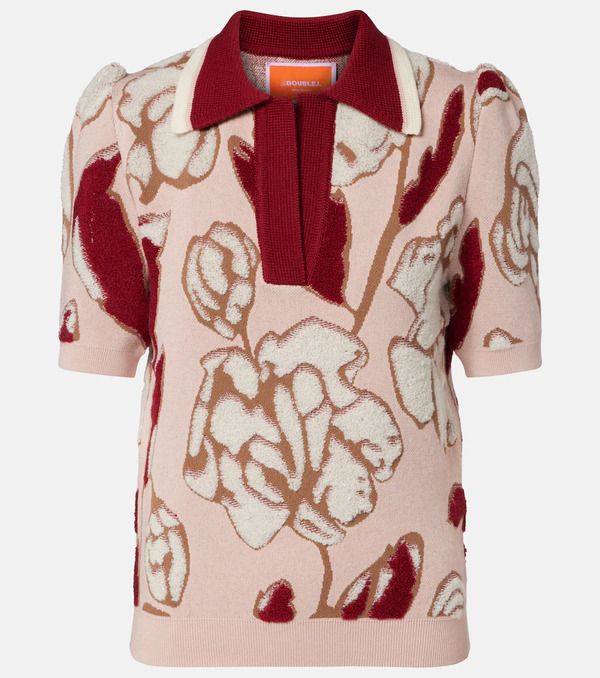  La Doublej La Doublej Pumped Up Floral Polo Sweater 