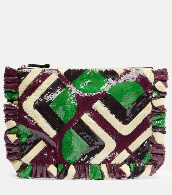  La Doublej La Doublej Sequined Clutch 