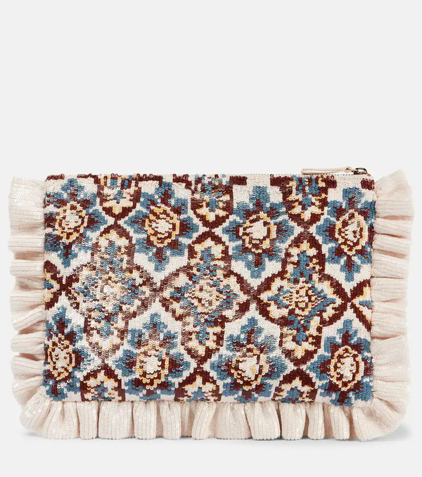  La Doublej La Doublej Sequined Pouch 
