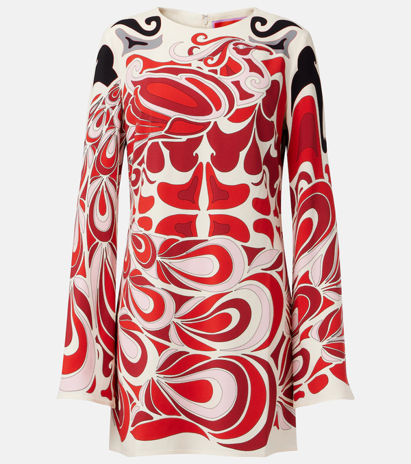  La Doublej La Doublej Supremes Printed Satin Minidress 