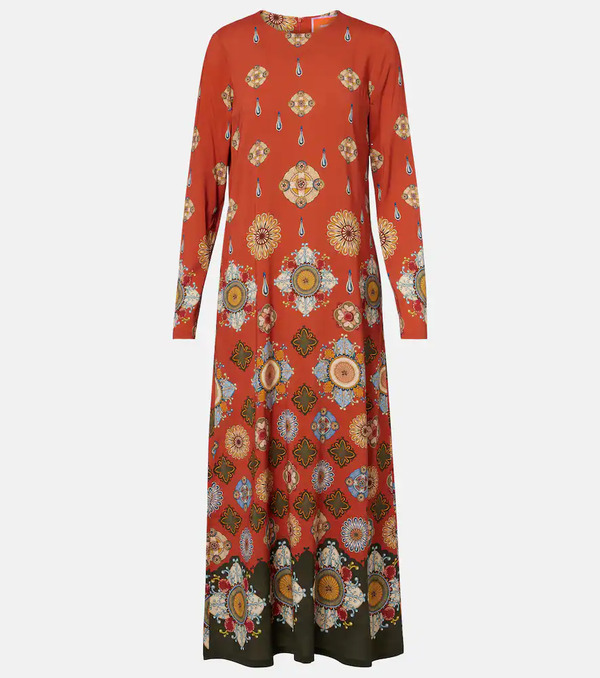  La Doublej La Doublej Swing Printed Jersey Maxi Dress 