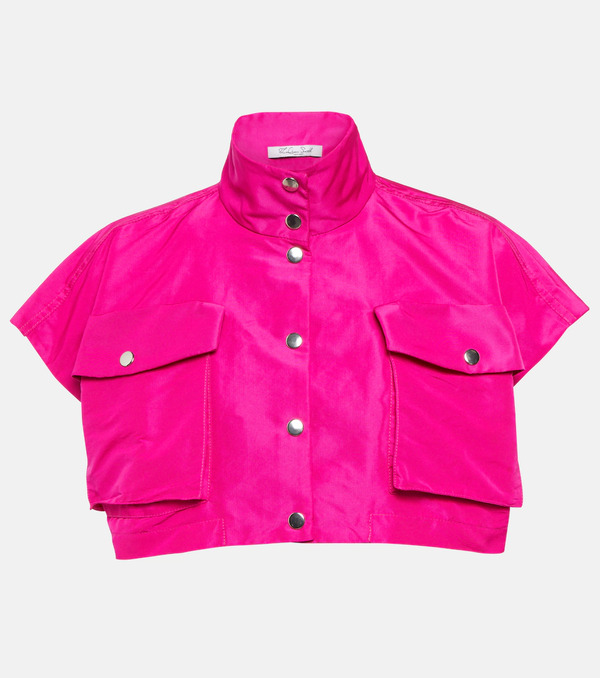  Laquan Smith Laquan Smith Cropped Satin Jacket 